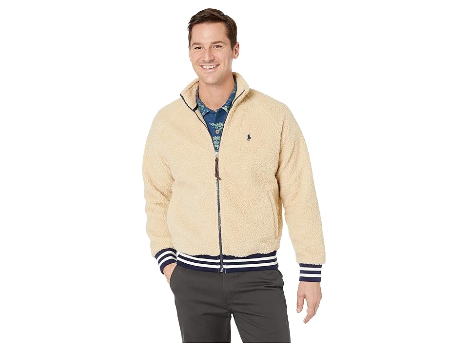 

Polo Ralph Lauren Vintage Sherpa Long Sleeve Knit (Dune Tan) Men's Long Sleeve Pullover