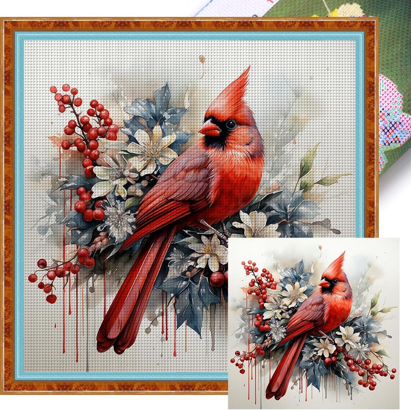 Full Embroidery Cotton Thread 11CT Printed Cross Stitch 40x40cm