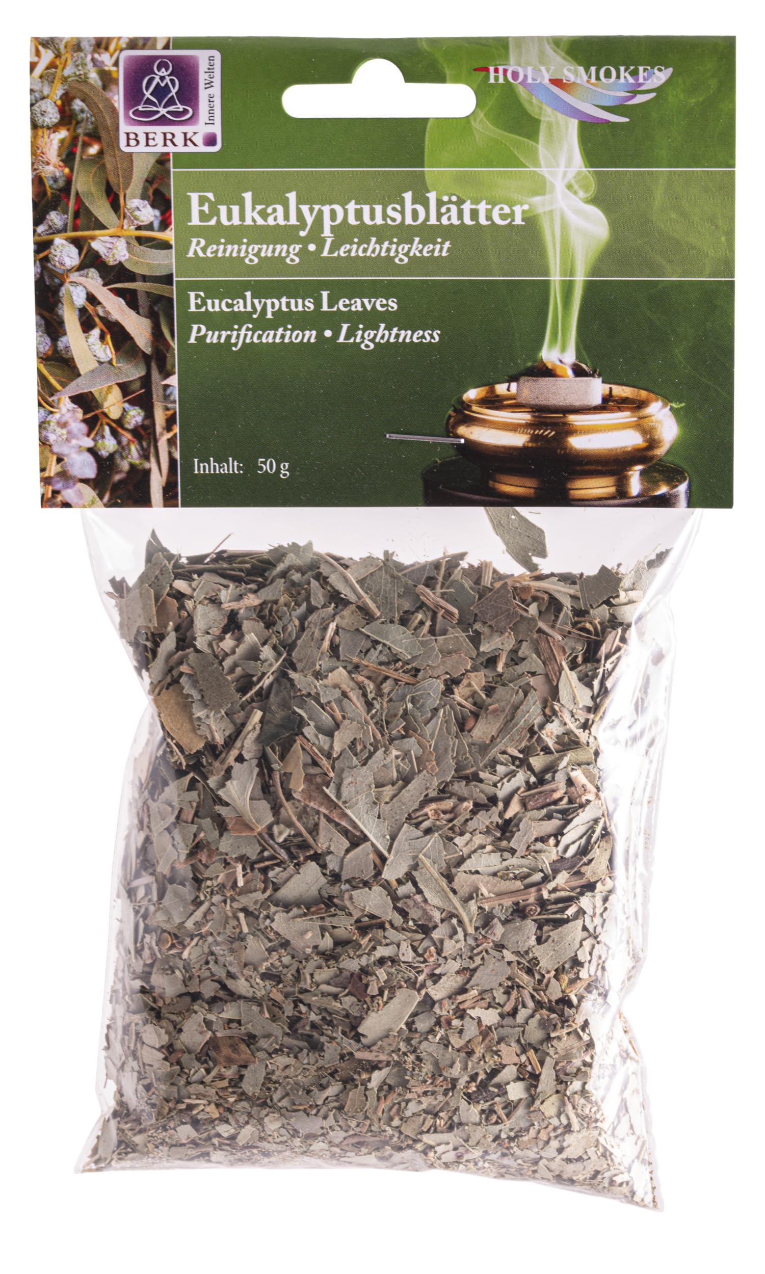 BEEMEN Eucalyptus Leaves 50 g - Incense Scented Woods, Herbs, Flowers for Smoking on Sieve and Charcoal, Natural Pure Incense for Relaxation, Cleaning