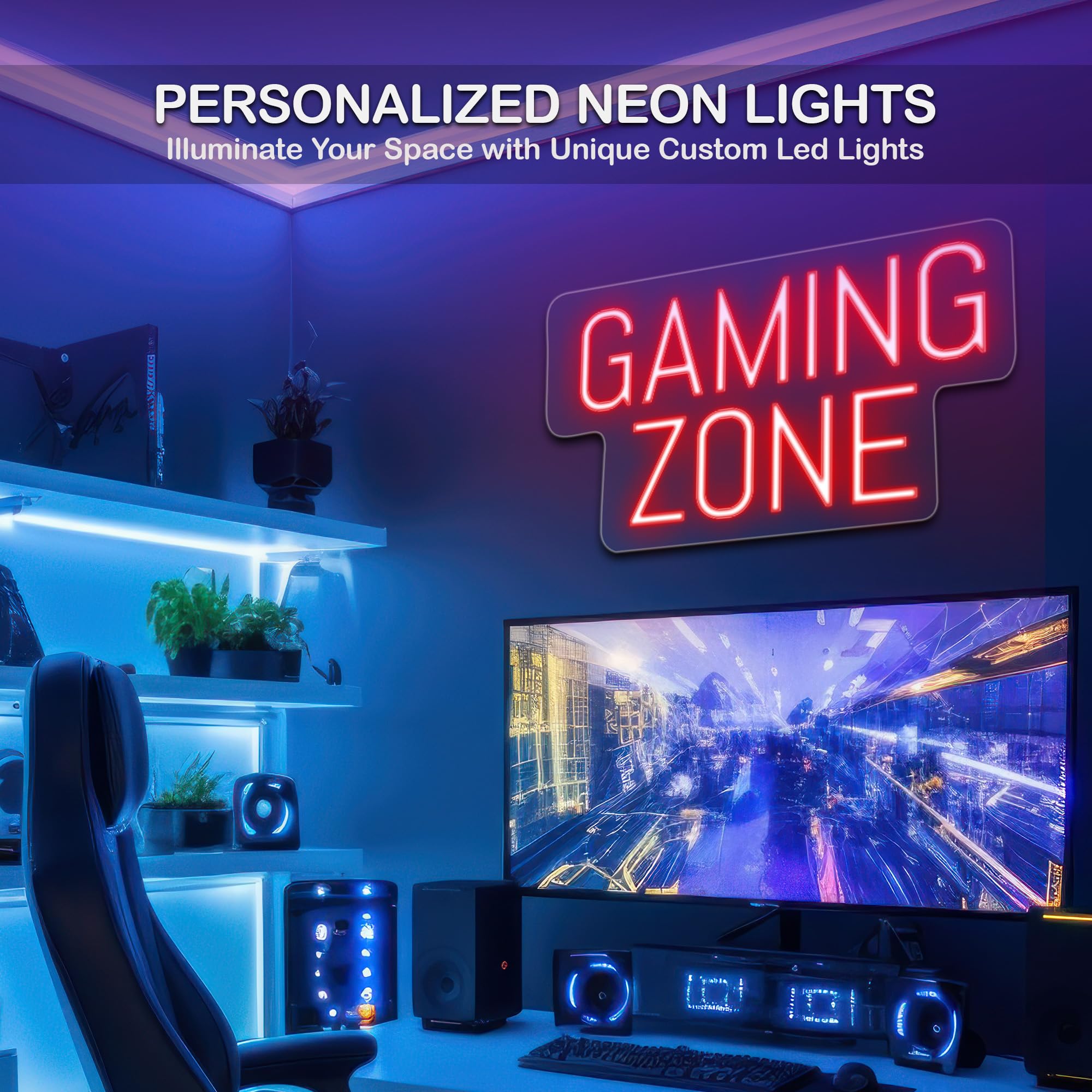 ???????????????? ???????????? ???????????????????????????? Custom Neon Sign - Wall Decor LED Neon Sign Personalized for business, Streamers, Bedroom Decor Neon Signs, Letter Neon Signs for Birthday, Anniversary, & Occasions
