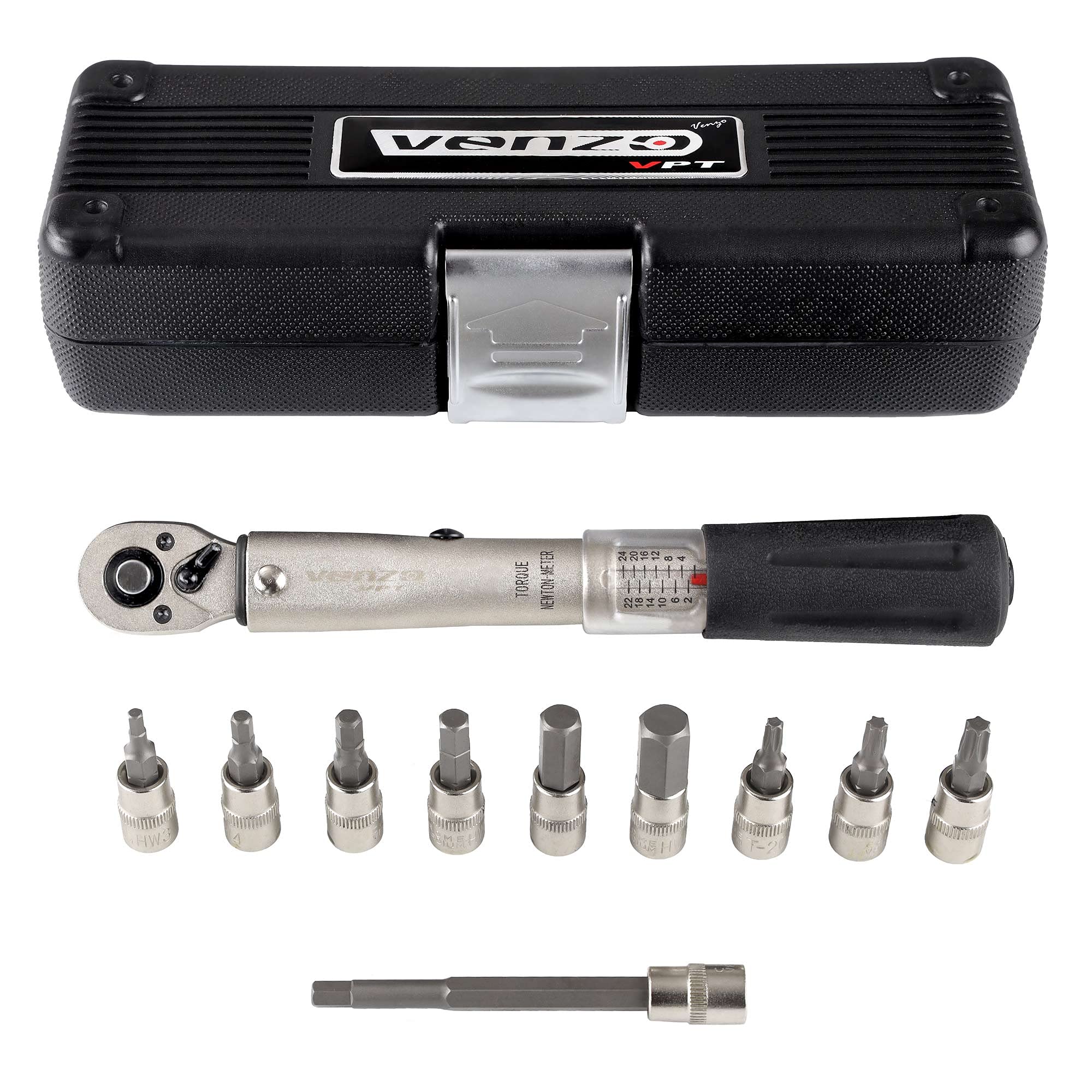 Buy Venzo Bicycle Bike 1/4 Inch Driver Torque Wrench Allen Key Tools