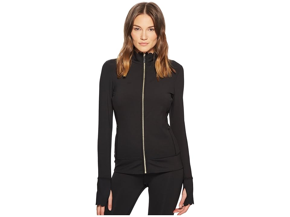 

Kate Spade New York Athleisure Scallop Jacket (Black) Women's Coat