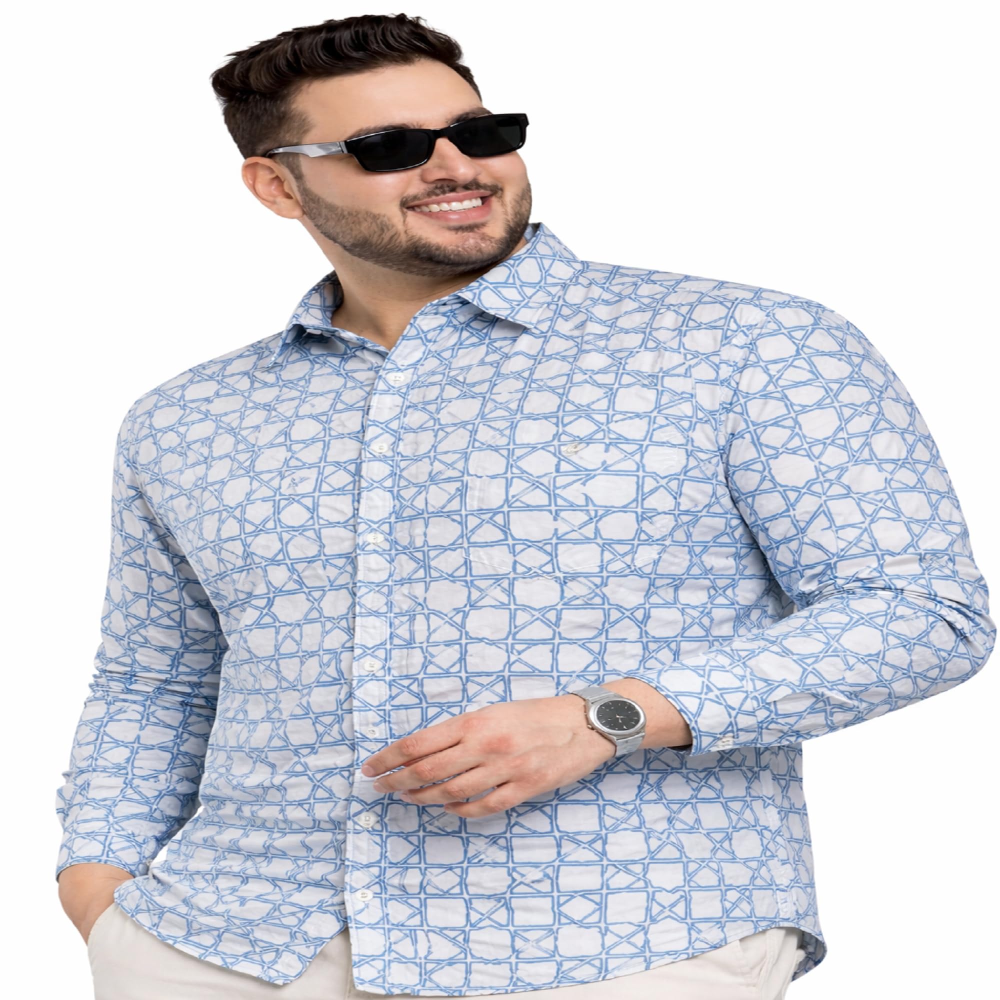 Men's Heavy Cotton Collared Neck | Premium Thick Fabric Regular Fit Casual Shirt | Comfortable Breathable Long Sleeve Solid Shirt for Office & Daily Use-image-46