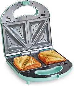 GreenLife Prensa de Prensa e Sanduicheira Pro Electric Panini Pratos Antiaderentes de Cerâmica Saudável, Luz Indicadora Fácil, Sem PFAS, Turquesa