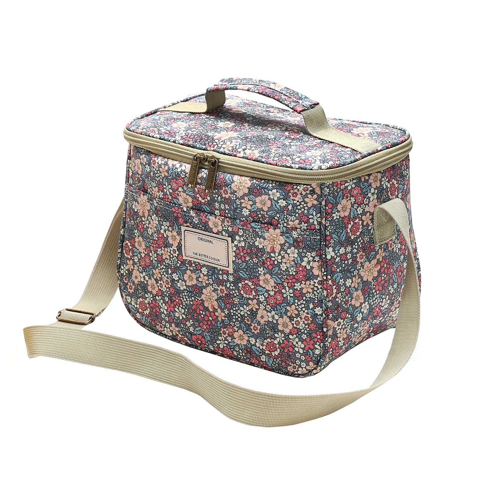 Nanxson Koeltas voor lunch, capaciteit, geïsoleerde lunchtas, grote koeltas, herbruikbaar, waterdicht, picknicktas met verstelbare schouderriem, 7,5 l, B-blauw