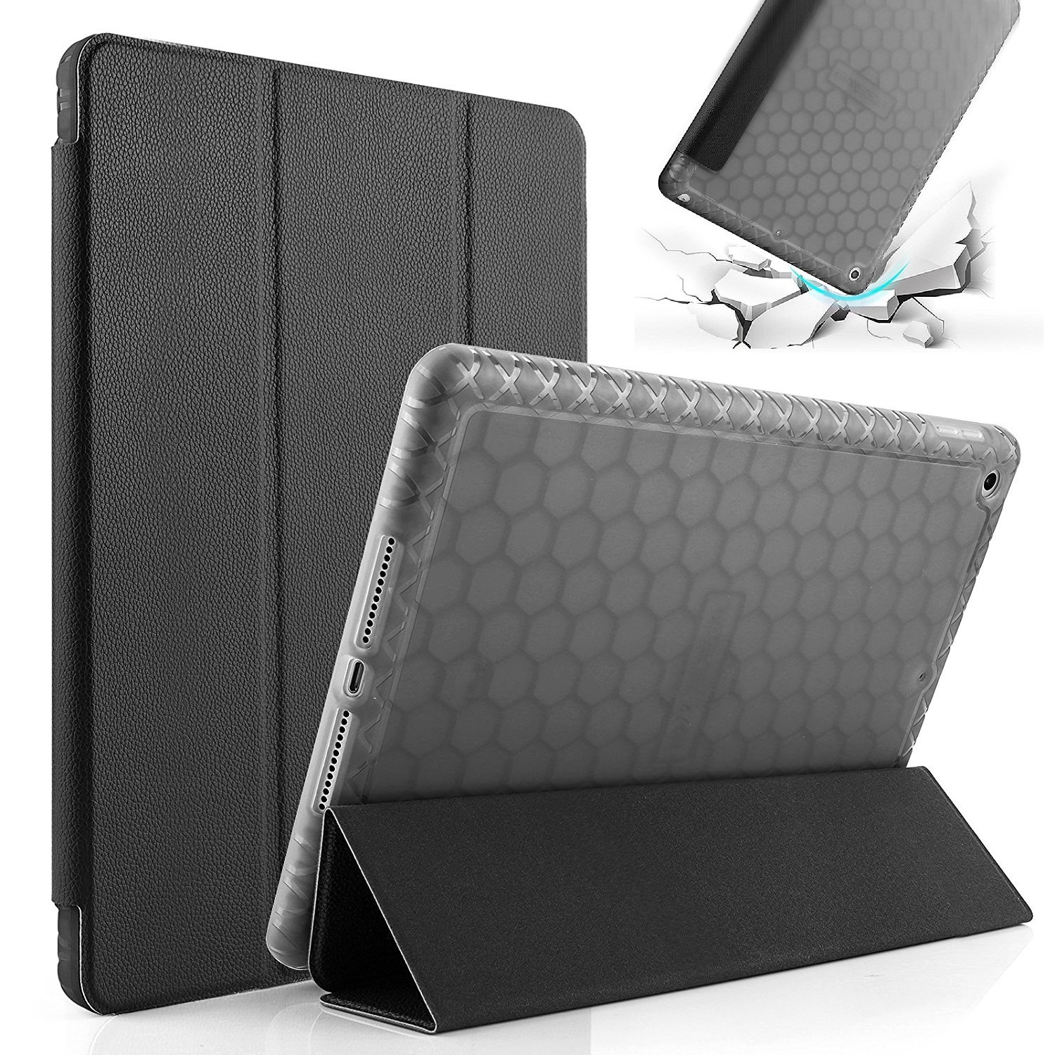 MOCA for THE APPLE new iPad 9.7 inch 2018 / 2017 Launched [SHOCKPROOF] case cover. Premium PU Leather Full Body Protection Protective Rugged Smart Flip cover case for The New iPad 9.7 inch 2018 Models. A1893, A1954 // New iPad 2017 model A1822 , A182 (B078RJHCQQ) Amazon Price History, Amazon Price Tracker
