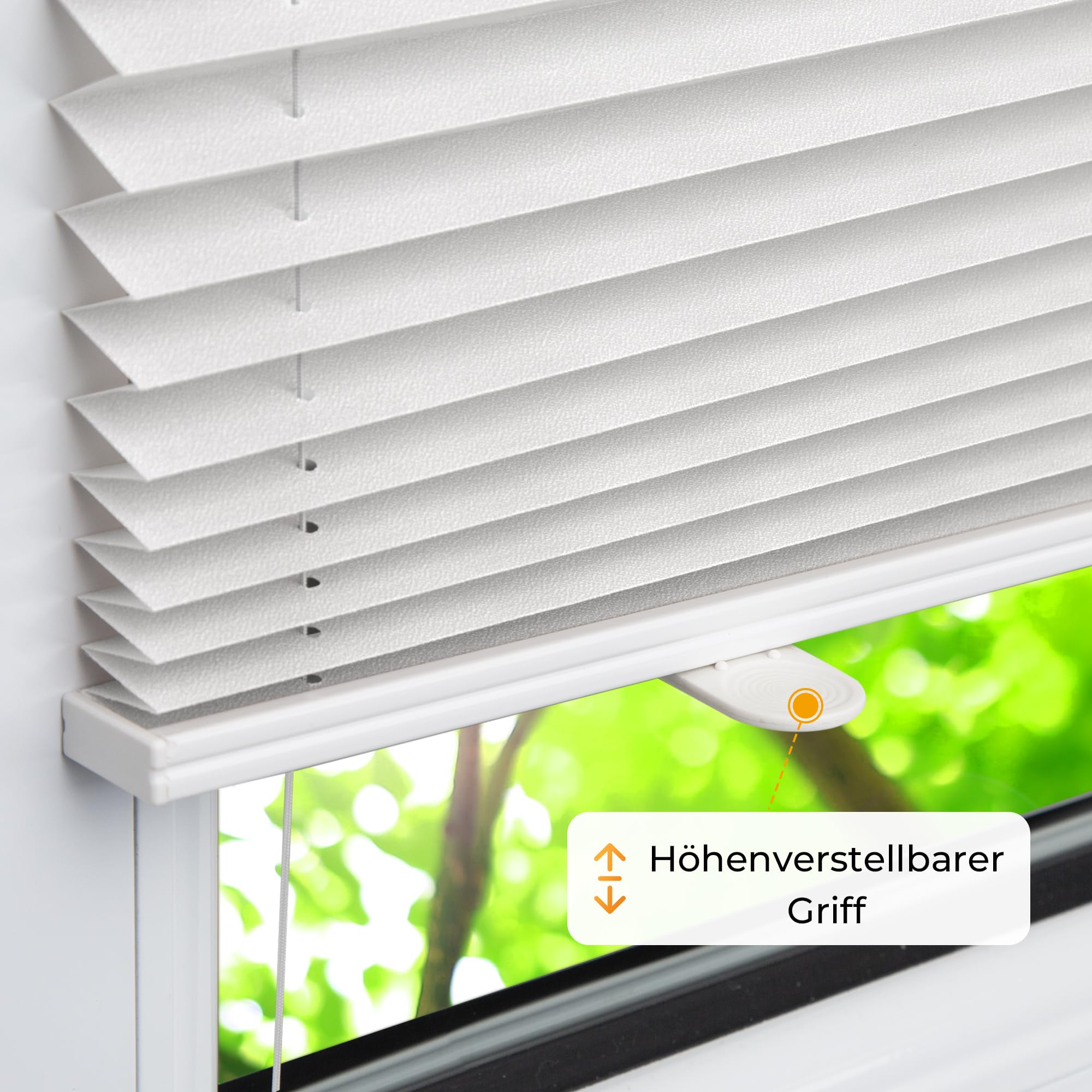 HOMEDEMO Tenda plissettata Klemmfix senza foratura, Grigio, 35x120cm(LxH), plissé avvolgibile per finestra con staffe a morsetto, protezione dalla vista e dal sole, tende per finestre e porte