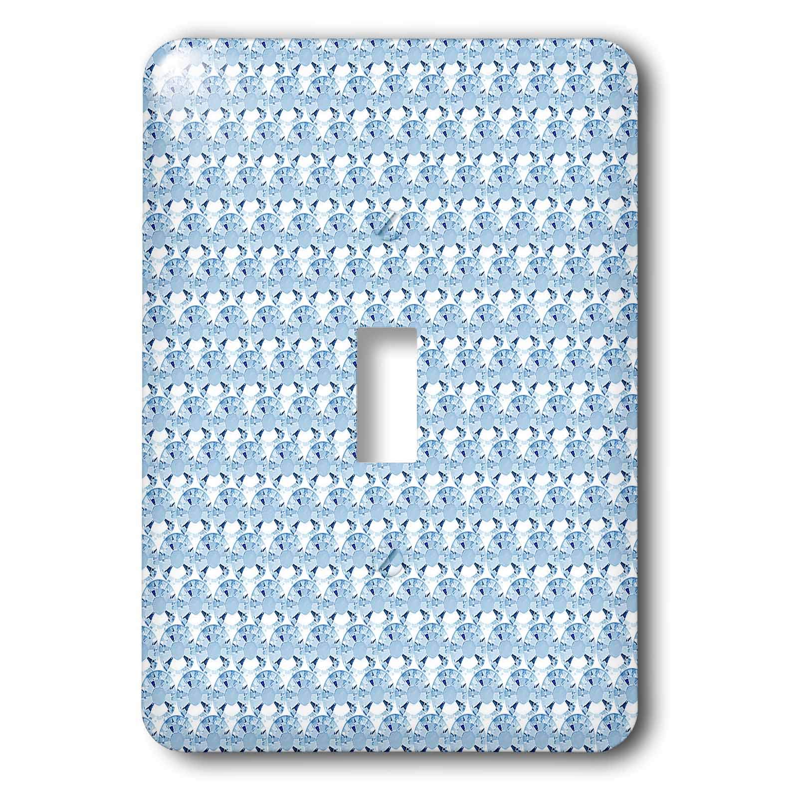 Interrupteur à bascule simple motif strass bleu 3dRose lsp_24651_1