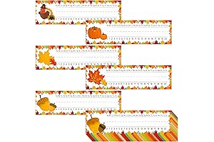 Colorful and Vibrant Thanksgiving Name Tags for a Festive Table Decor