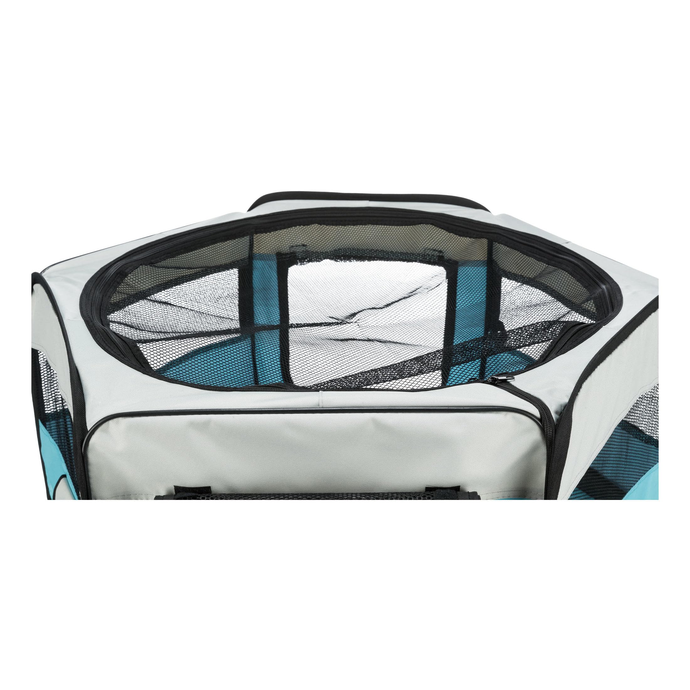 Trixie 64054 Freilauf für Kaninchen und Welpen, ø 130 × 55 cm, blau/grau