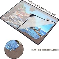 Vista 4 de Tektalk Tablero de rompecabezas portátil con cubierta a prueba de polvo para guardar rompecabezas, superficie antideslizante, hasta 1000 piezas