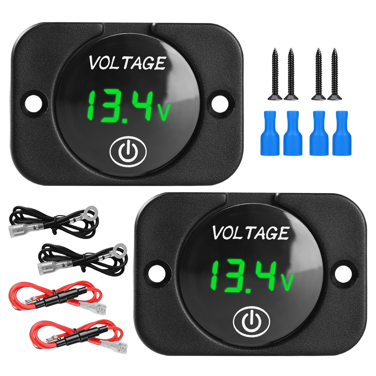 Voltmetro Digitale LED DC 12V/24V - Impermeabile Per Auto, Barca, Camper | Tester Batteria - Foto 4