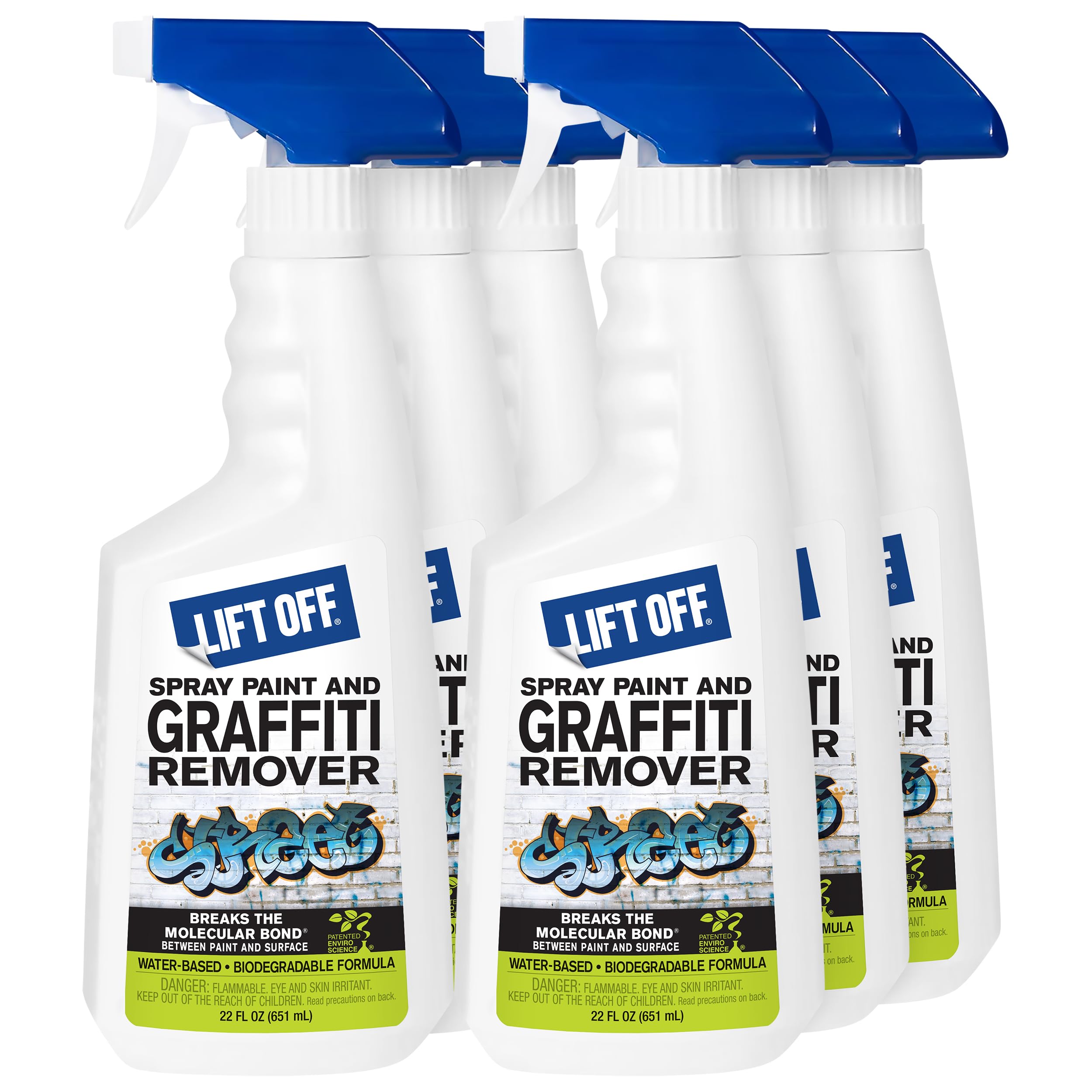 LIFT-OFF 41101-6PK Spray Paint and Graffiti Remover 22-Ounce Bottle-Case of 6, 132. Fluid Pack