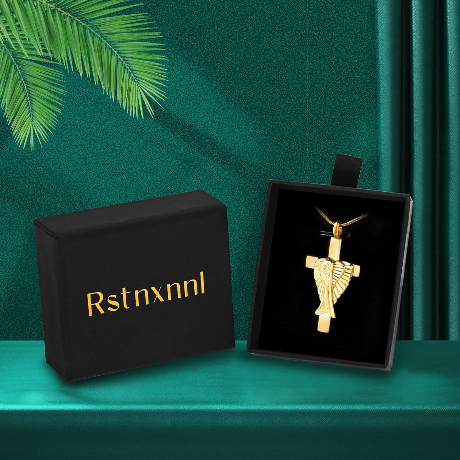 Cross Cremation Jewelry Urn Necklaces Cross Angel Wings Urn Necklaces for Ashes Memorial Keepsake Pendant for Women Men Gifts With Funnel Kit & Bag - Image 7