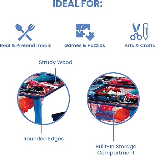 Miniatura 8 de Delta Children - Juego de mesa y sillas para niños con almacenamiento Tiburón bebé, Carros, Cocomelon, Paw Patrol, Spider-man, The Lion King, Toy