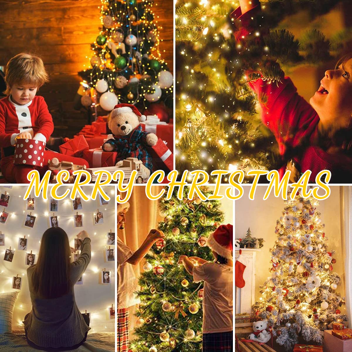 owwasd [2 pezzi Catena luminosa solare per esterni, 14 m, 120 LED, per esterni, resistente alle intemperie, per balcone, alberi, terrazze, matrimoni, feste, giardino (Bianco caldo)