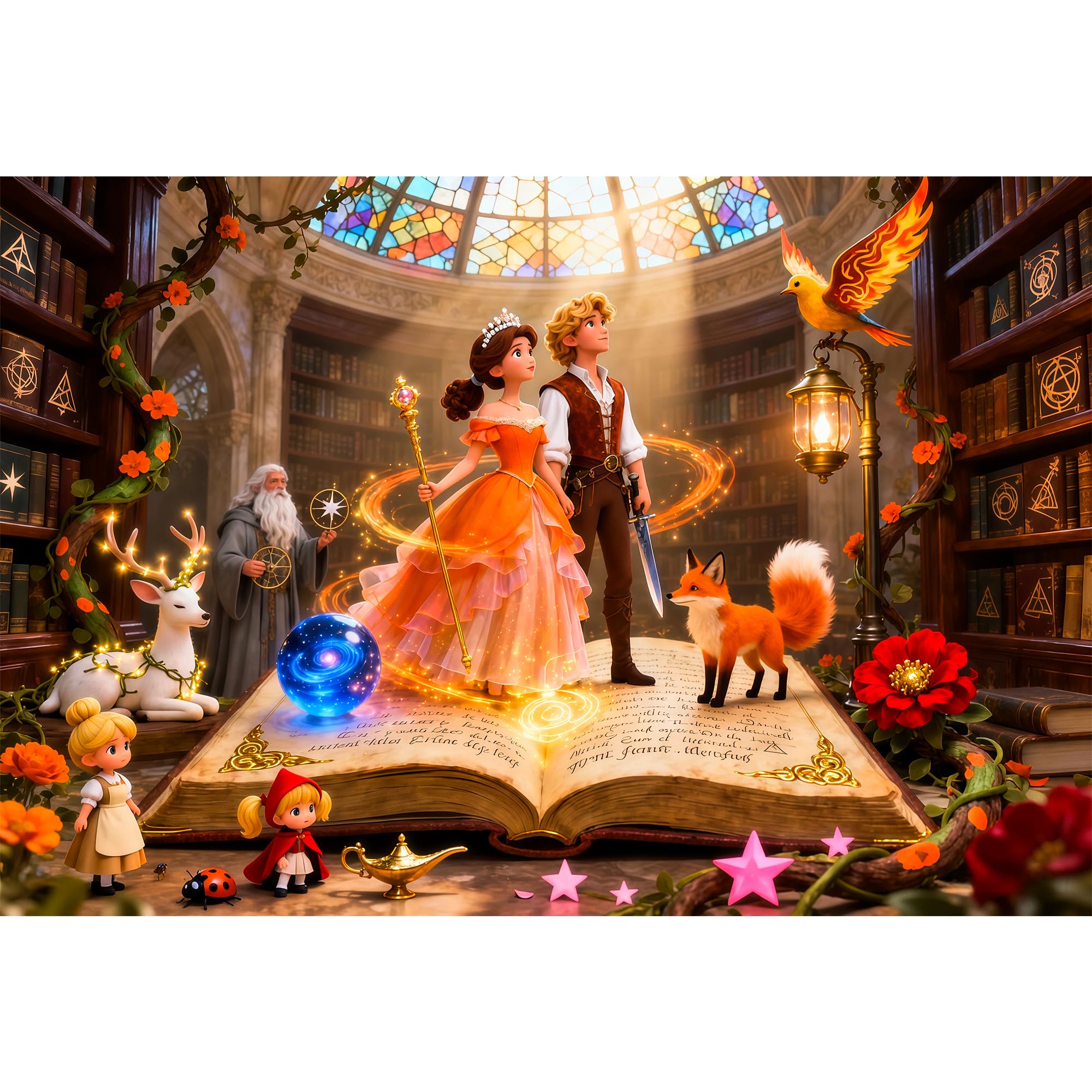 1000 Pieces Jigsaw Puzzle for Adults -Magic Bookstore Puzzle for Adults, Recycled Paper Jigsaw Puzzle 1000 Pieces