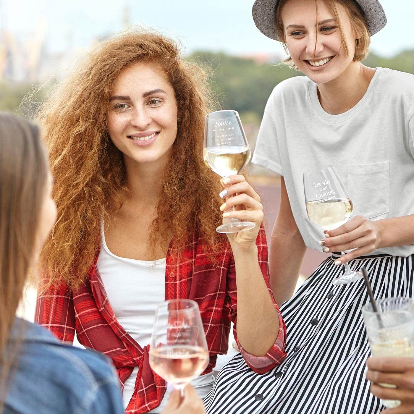 Maverton Verres à Vin en Cristal pour l’homme, Set de 6 Verres XL