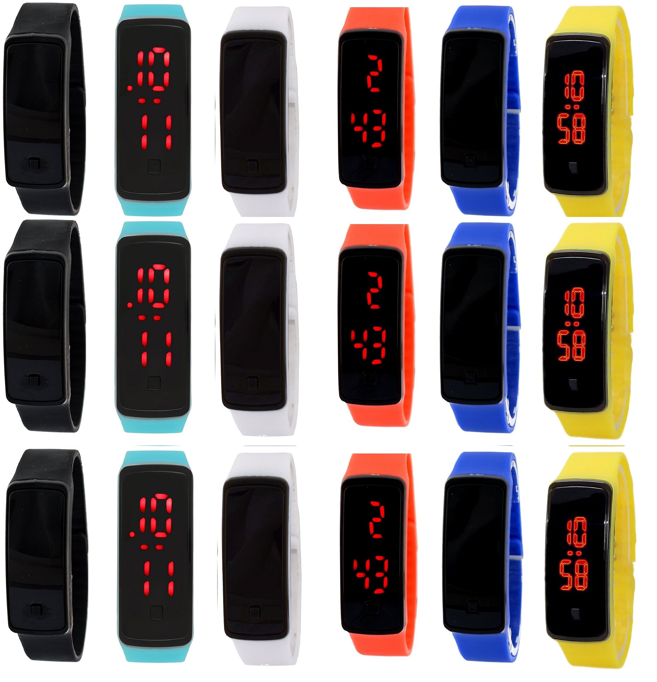 Lemonade - Pack of 18 - Birthday Return Gift - Stylish Unisex Silicone Multicolor Digital LED Bracelet Band Wrist Watch for Kids, Boys, Men, Girls, Women (B0796VST2V) Amazon Price History, Amazon Price Tracker