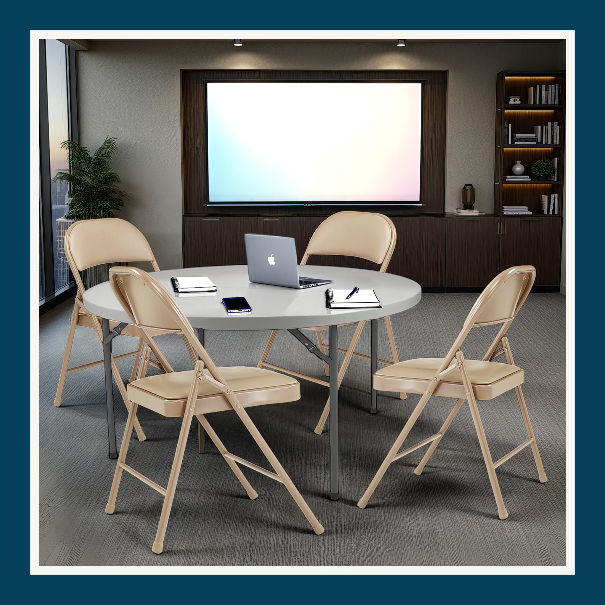 Amazon｜OEF Furnishings (4パック) ビニールパッド入りスチール