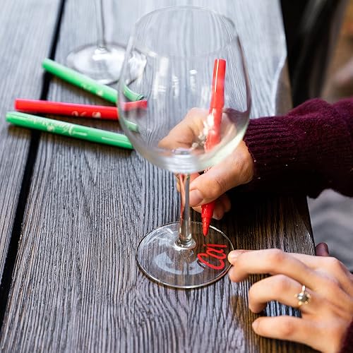 Miniatura 3 de Rotuladores de vino para copas de vino, marcadores de bebidas lavables, perfectos para fiestas de vacaciones, accesorios de bar en casa, regalos de