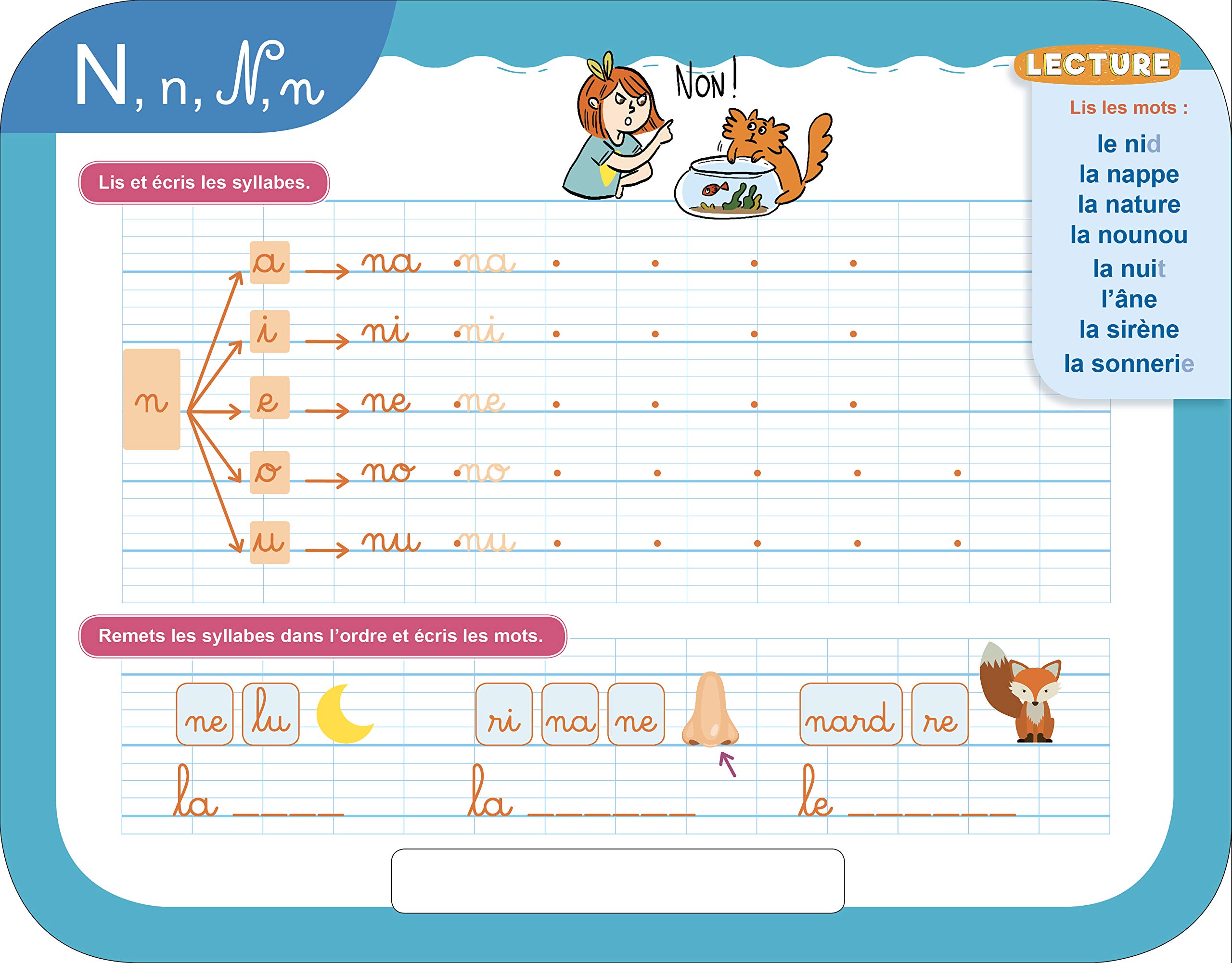 Je lis et j'écris mes premières syllabes avec Sami et Julie - Début de CP (Livre-ardoise)