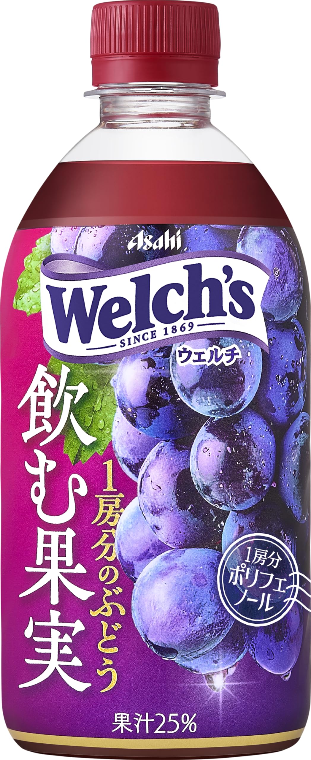ウェルチ出品 Amazon.co.jp: Welch's 飲む果実 1房分のぶどう 470ml×24本 [ウェルチ