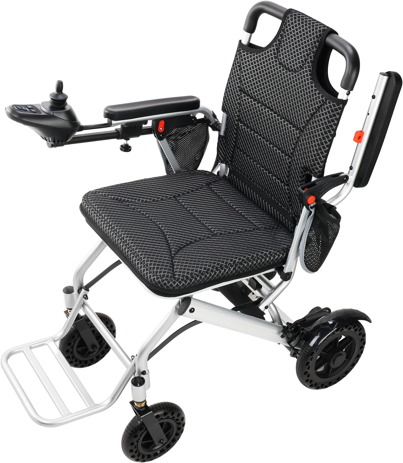 Electric Wheelchairs for Adults, 33 Lbs Lightweight Folding Electric Wheelchairs, 15 Miles Range Motorized Wheelchair for Seniors, 330 Lbs All Terrain Power Wheelchair, Airline Approved