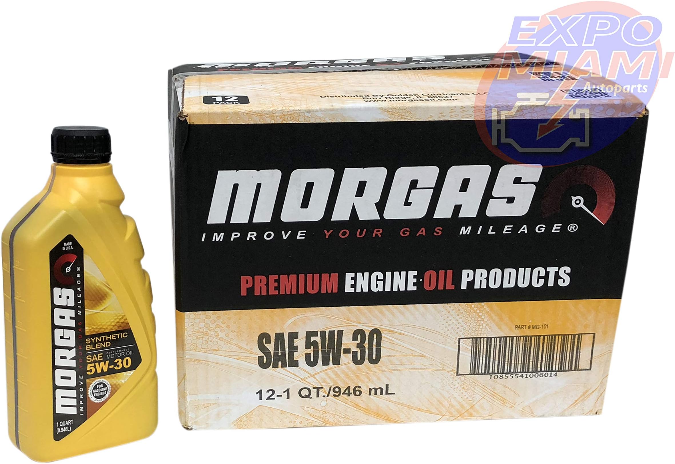 Premium Motor Oil 5W-30 Synthetic Blend 12 Quart