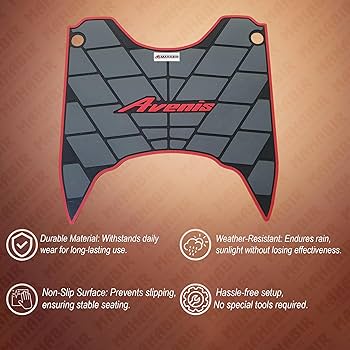 MAHABIR PVC Rubber Footmat/Floormat Compatible for Scooter/Scooty