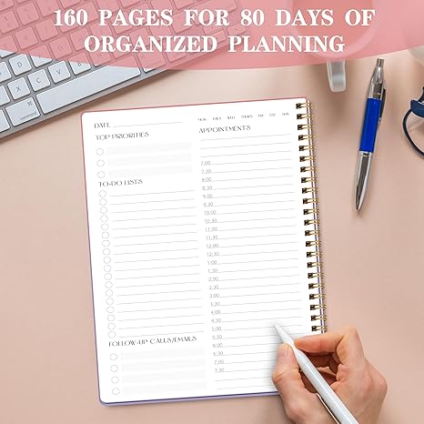 Cute Daily Planner for Pinterest: Undated Planner, To Do List & Hourly Schedule