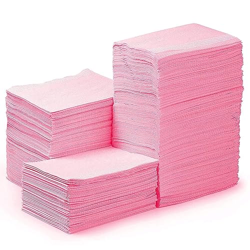 JMU Baberos dentales color rosa 2 paquetes de 125 baberos dentales desechables 250 piezas baberos impermeables de 3 capas para pacientes para