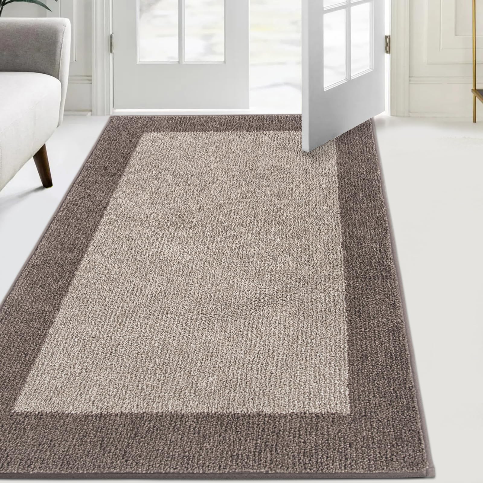 FCSDETAIL Dirt Trapper Indoor Door Mat 86 x 150 cm, Non-slip Entrance Rug, Machine Washable Dog Doormat, Inside Floor Mat for Entryway, Muddy Shoes & Paws โ image 1