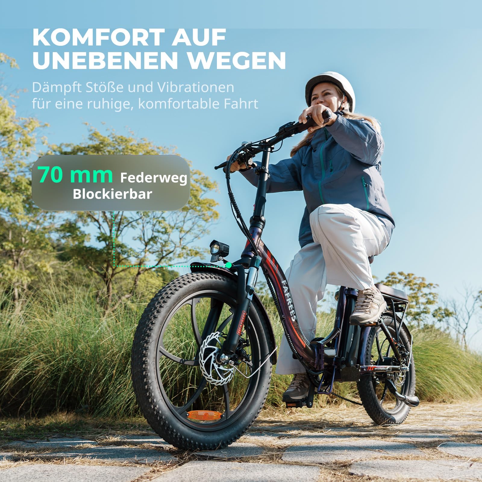 Fafrees F20 PRO Herren E Bike Klapprad 20 Zoll Fatbike [ Offiziell ] Elektrofahrrad 36V 20AH Akku, Damen E-Bike Elektrisch Fahrrad 250W, Ebike 25km/h, Klappbar E Mountainbike Erwachsene 140kg