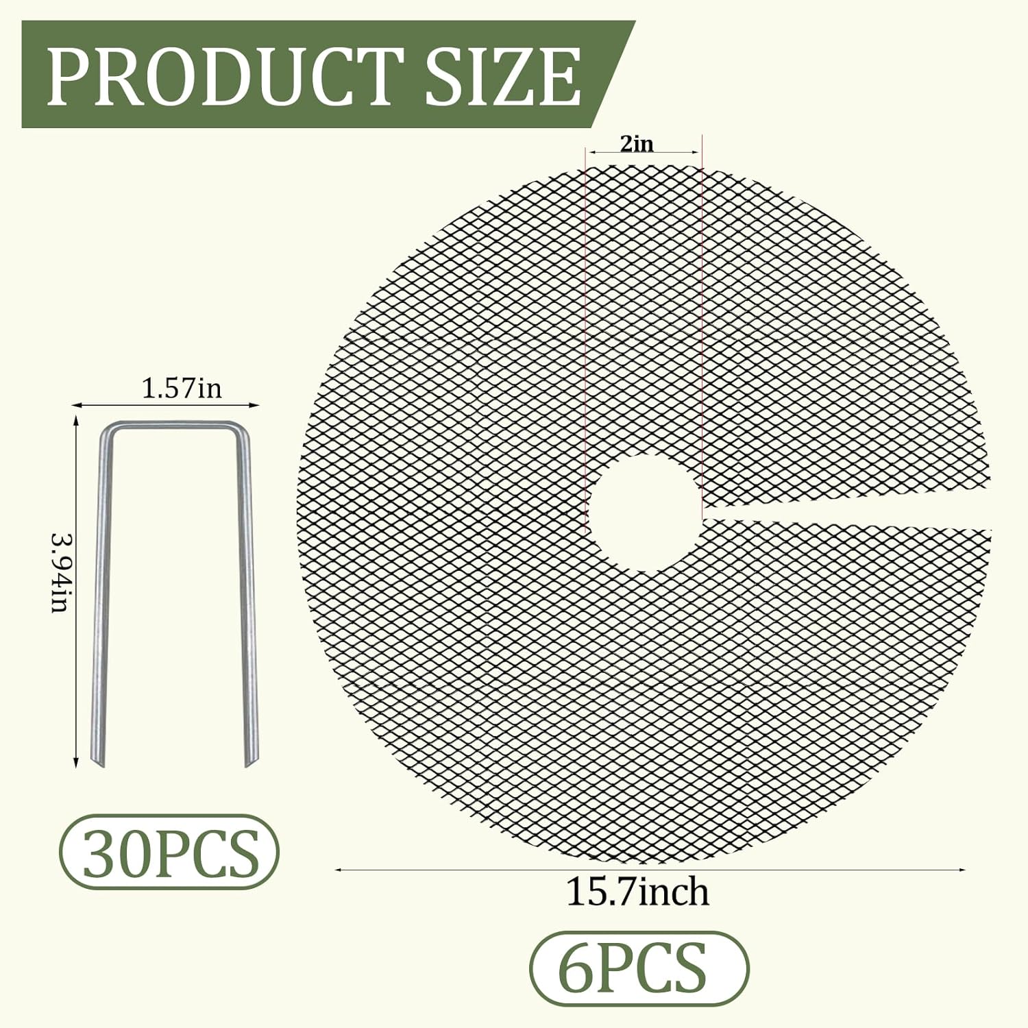 6 Pcs 15.7 Inch Plant Pot Grids，Cut-able Plant Pot Soil Protective Covers from Animals，Used to prevent animals or babies from digging up the soil in flowerpots.Suitable for Indoor and Outdoor Plants.