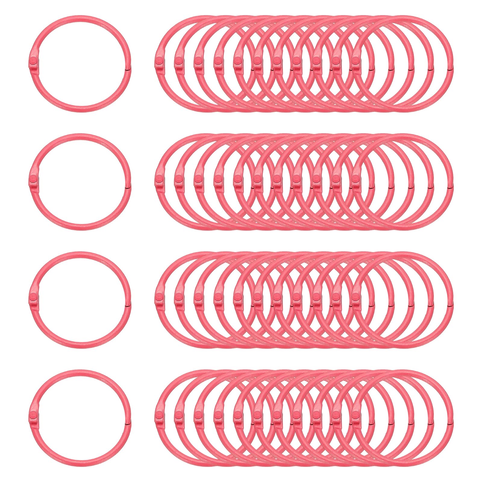 PATIKIL 48Pcs Loose Leaf Binder Rings