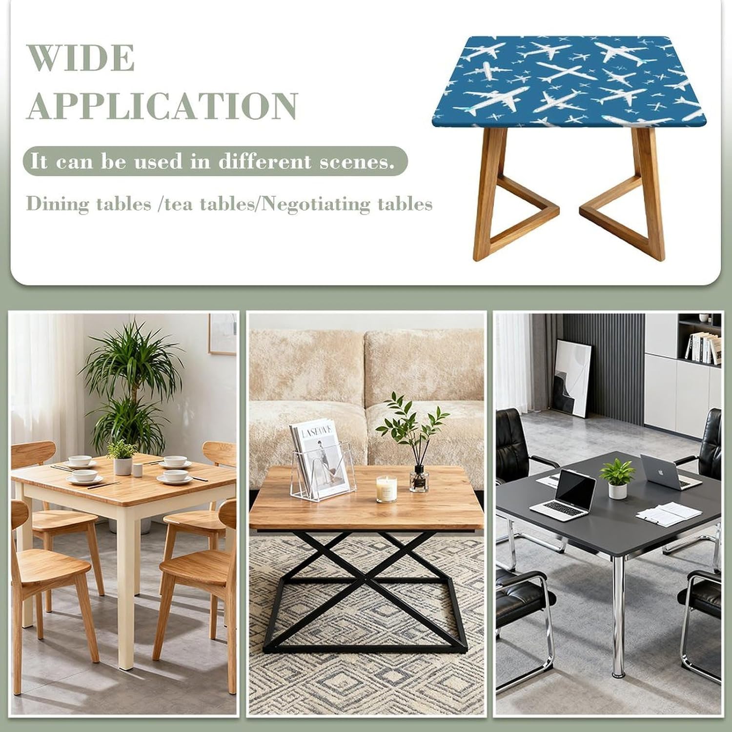 Plane Aircraft Airplane Jet Square Tablecloth Print Table Cloths Table Cover Wedding Party Holiday Decor