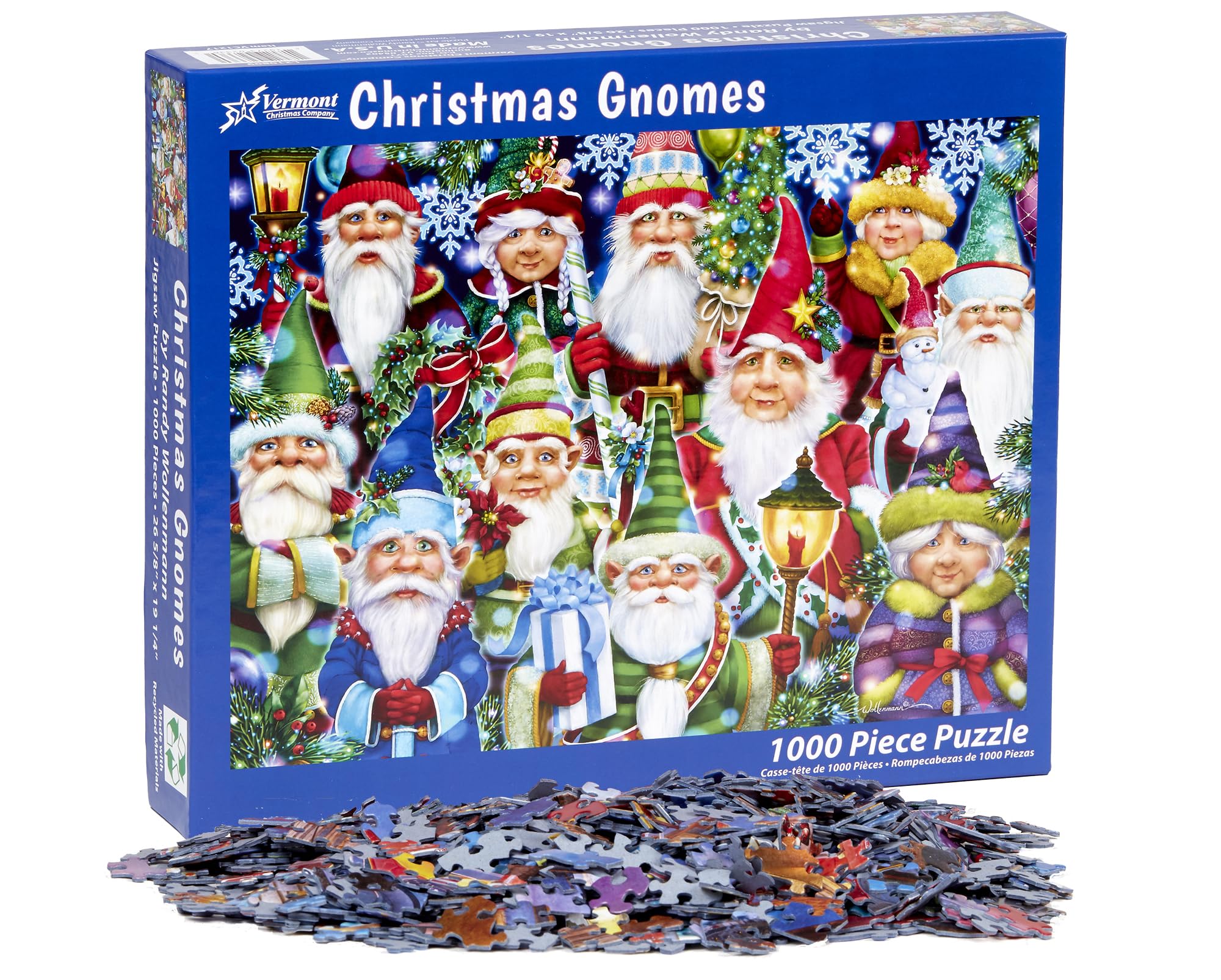 VERMONT CHRISTMAS COMPANY CASSE-TÊTE 550 PIÈCES - GNOMES DE NOËL #VC1254 - CASSE-TÊTES / Casse