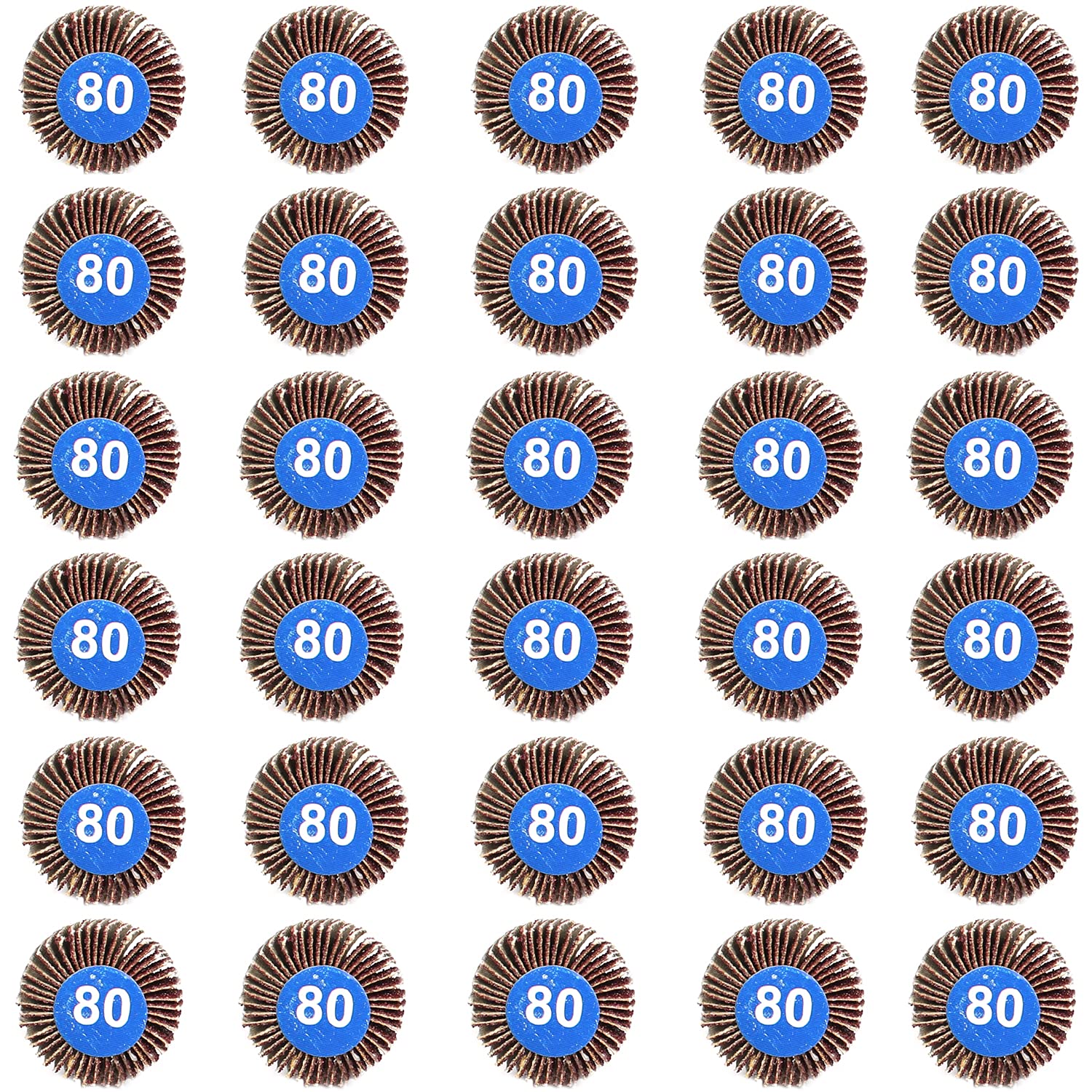 BEASAFY Fächerschleifer Set 30 Stück - 80er Körnung Für Dremel & Schleifwerkzeuge