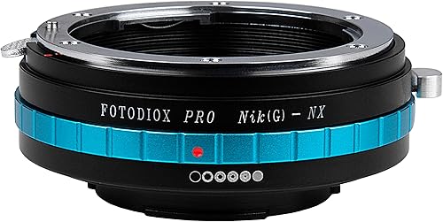 Fotodiox Adaptador de montaje de lente, Nikon tipo G y lente tipo DX a cámara Samsung Serie NX, se adapta a Samsung NX5, NX10, NX11, NX20, NX100,