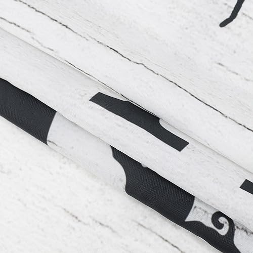 Miniatura 8 de LB Cortina de ducha de árbol muerto de terror y telaraña, cortina de ducha de baño, decoración de baño de Halloween, telón de fondo de madera con