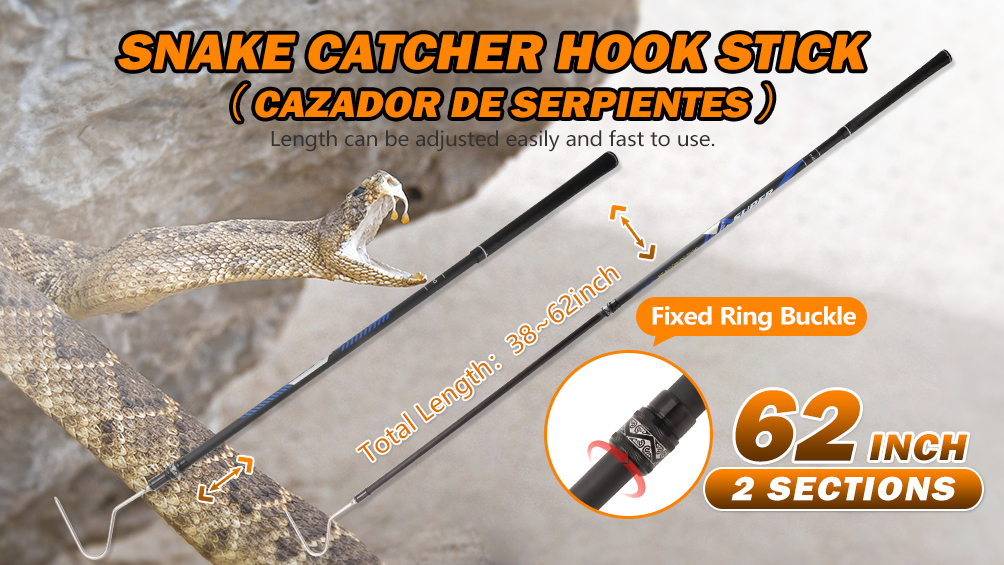Snake Tongs Dutypro 60 Inch Snake Hook Catcher Stick Tongs Grabber ...