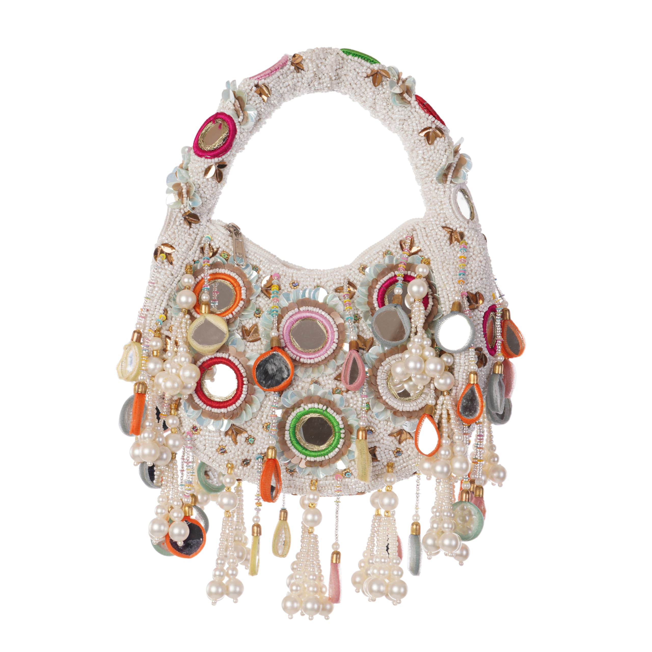 See full amazon price history chart for IBRA HANDICRAFTS Handmade Multicolour Pearl Handbag IBRA HANDICRAFTS Handmade Multicolour Pearl Handbag (B0D9SVYGHP) Amazon Price History, Amazon Price Tracker