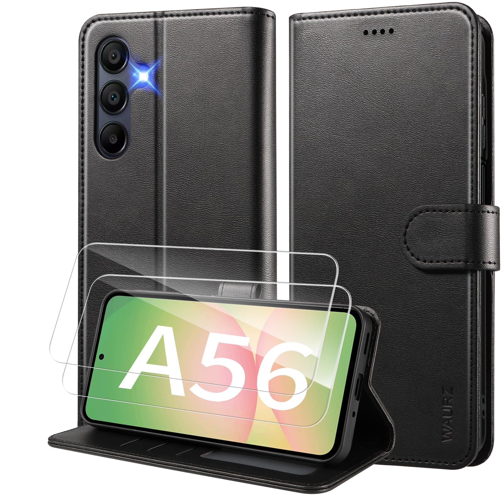 WAURZ Hülle für Samsung Galaxy A36/A56 Handyhülle Leder