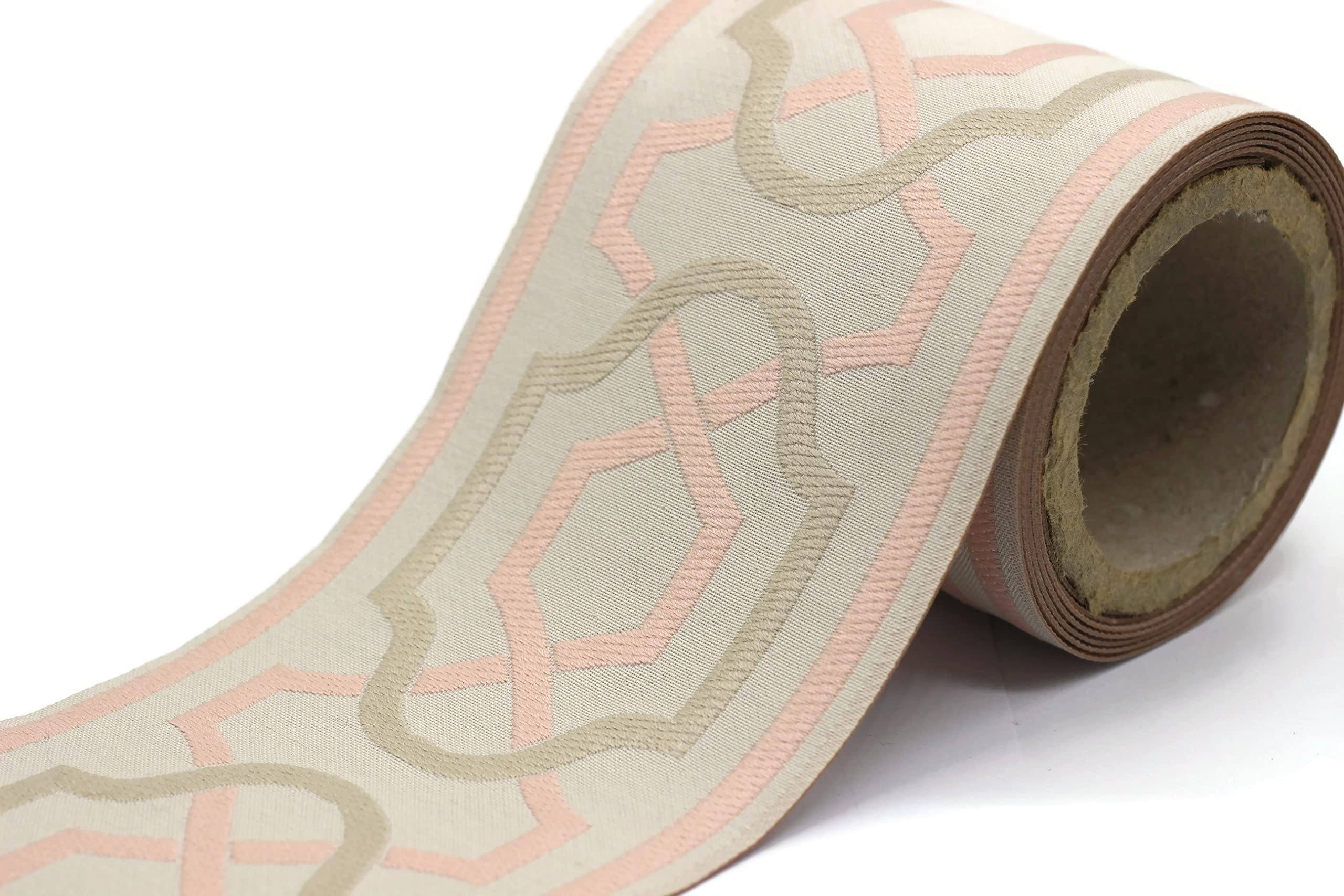 Ruban jacquard brodé rideau bobine 3,8 m mercerie V3 173 passementerie