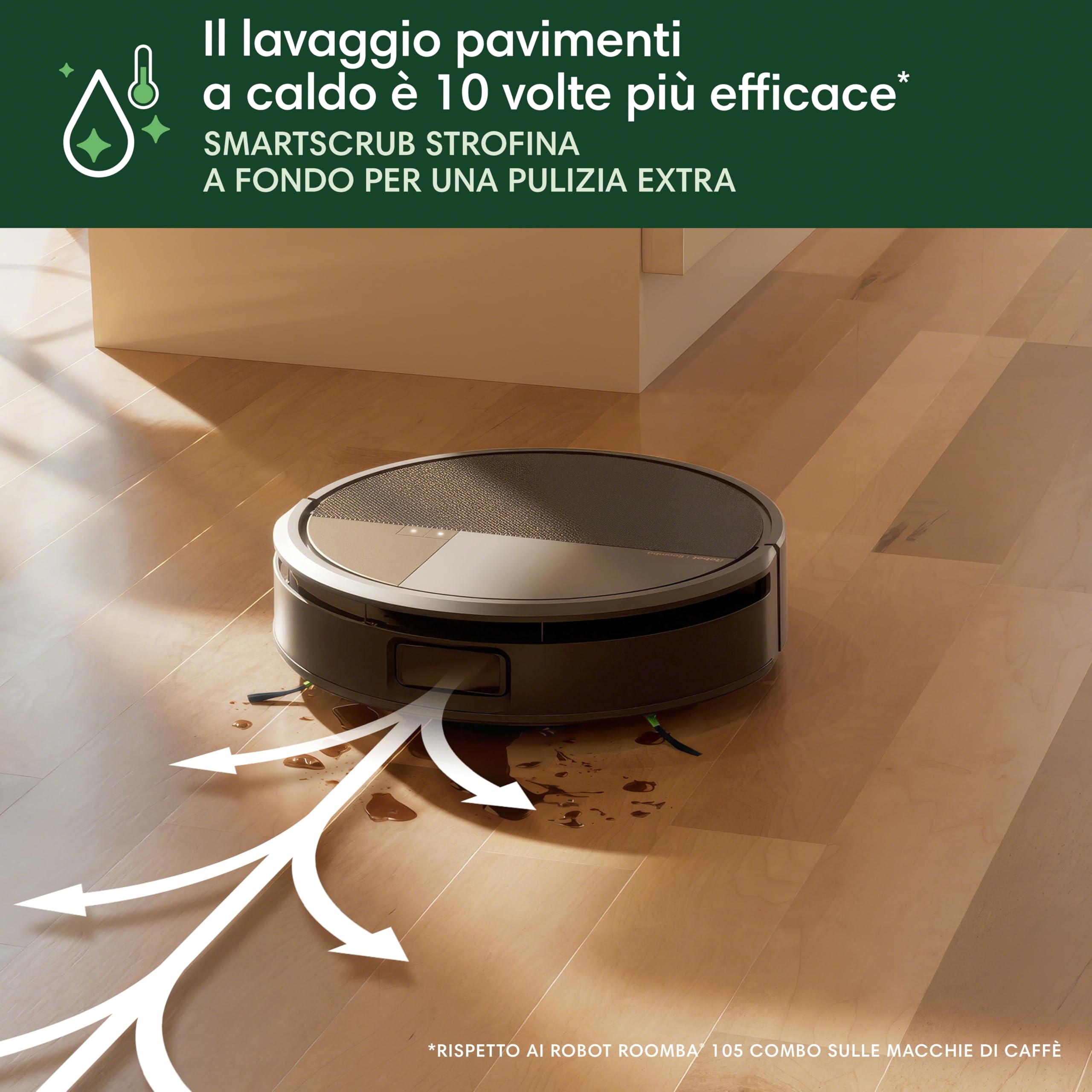 iRobot Roomba Max 706 Combo+Stazione AutoWash, Robot Aspirapolvere Lavapavimenti, ProLiDAR, PowerSpin Roller Mop,SmartScrub,Riconoscimento Oggetti AI,Pulizia Predittiva, Controllo Vocale e App, Nero