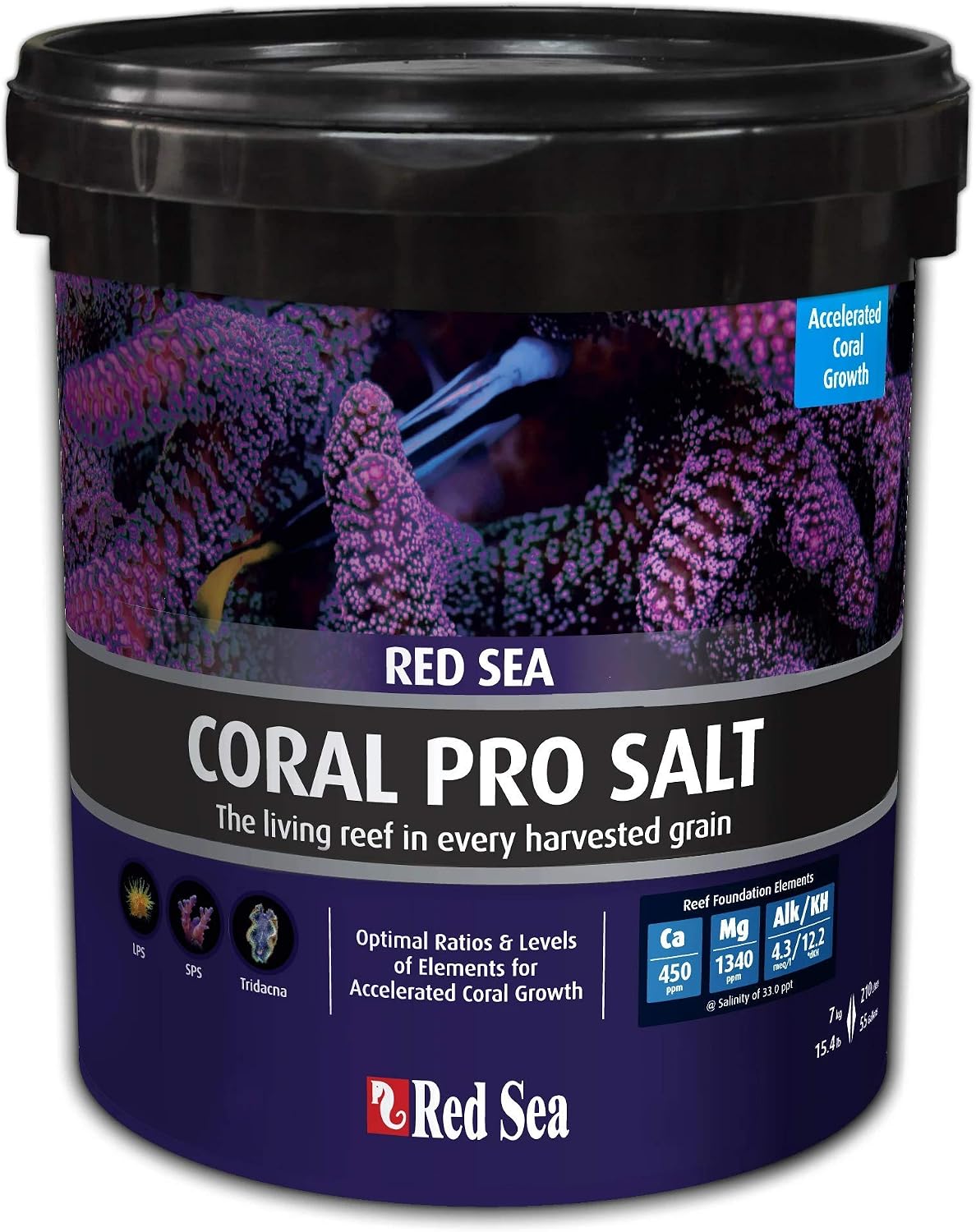 View of Red Sea Fish Pharm ARE11220 Coral Pro Marine Salt for Aquarium, 55 ...
