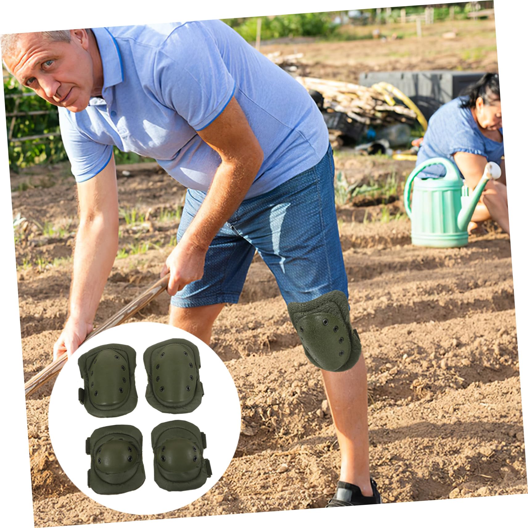 WOONEKY Professional Knee Brace Pads Style Elbow Pad for Construction Running Support