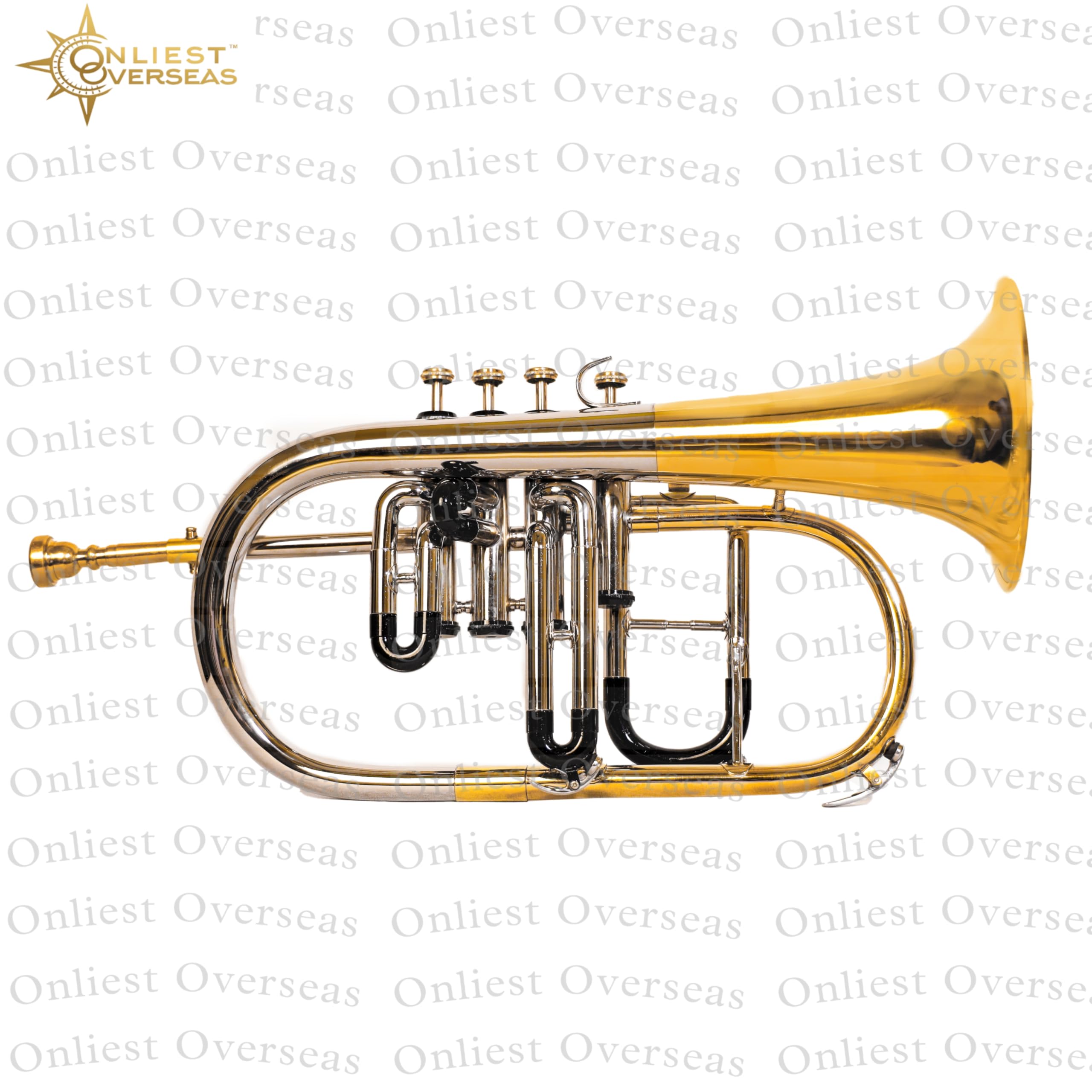 Flugel Horn 4 valvole in ottone strumento con tono caldo, valvole lisce, per musicisti e studenti.