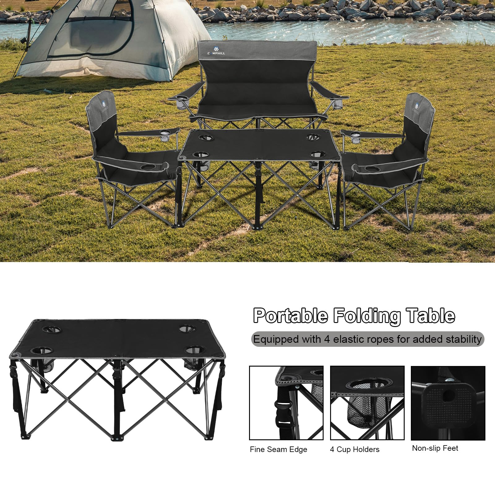 CAMPHILL Camping Chair Set of 4